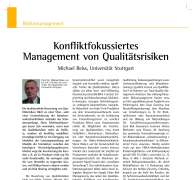 Conflict-Focused Management of Quality Risks